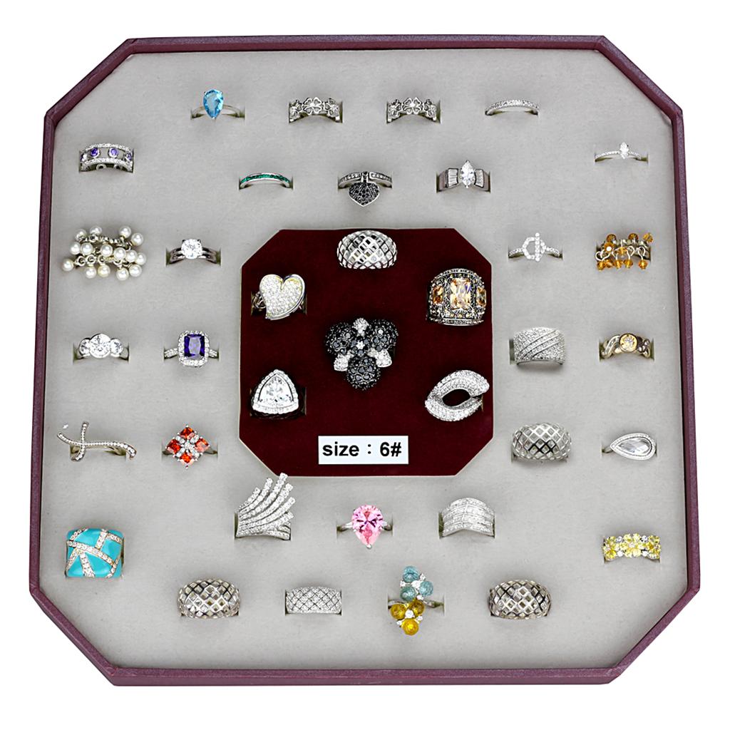 MAVK925-001-SIZE6 - Assorted 925 Sterling Silver Ring with Assorted  in Assorted