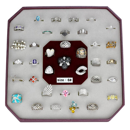 MAVK925-001-SIZE6 - Assorted 925 Sterling Silver Ring with Assorted  in Assorted
