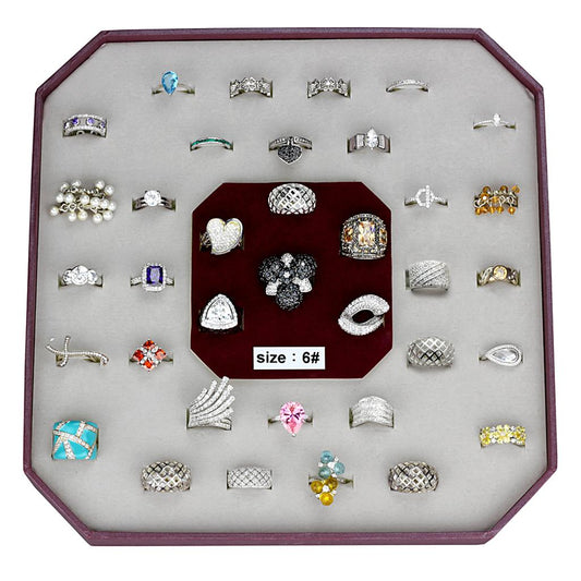 MAVK925-001-SIZE6 - Assorted 925 Sterling Silver Ring with Assorted  in Assorted