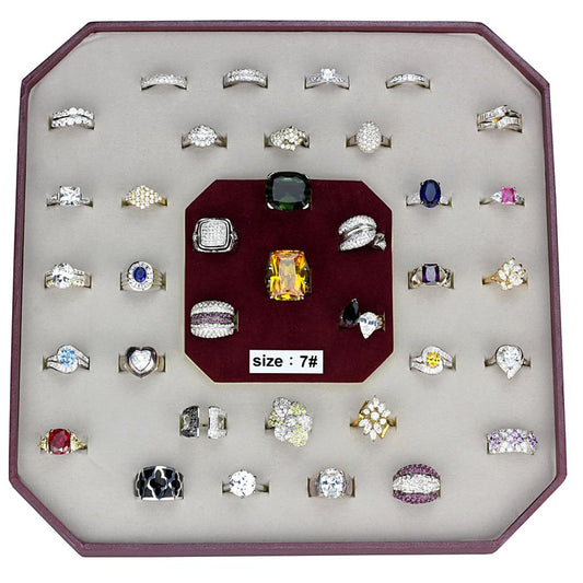 MAVK925-001-SIZE7 - Assorted 925 Sterling Silver Ring with Assorted  in Assorted