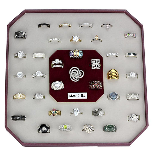 MAVK925-002-SIZE8 - Assorted 925 Sterling Silver Ring with Assorted  in Assorted