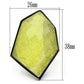 MAVL001 - IP Black(Ion Plating) Brass Ring with Synthetic Synthetic Stone in Apple Green color