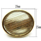 MAVL002 - IP Gold(Ion Plating) Brass Ring with Synthetic Synthetic Rutile in Topaz