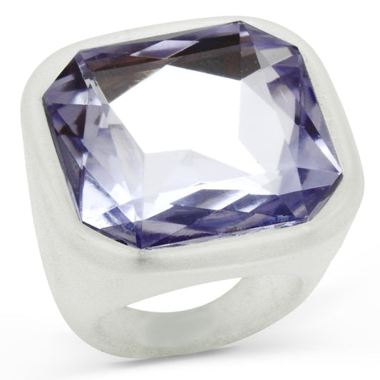 MAVL013 -  Resin Ring with Synthetic Acrylic in Light Amethyst