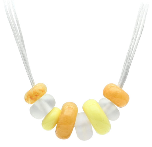 MAVL022 -  Resin Necklace with Synthetic Synthetic Stone in Multi Color
