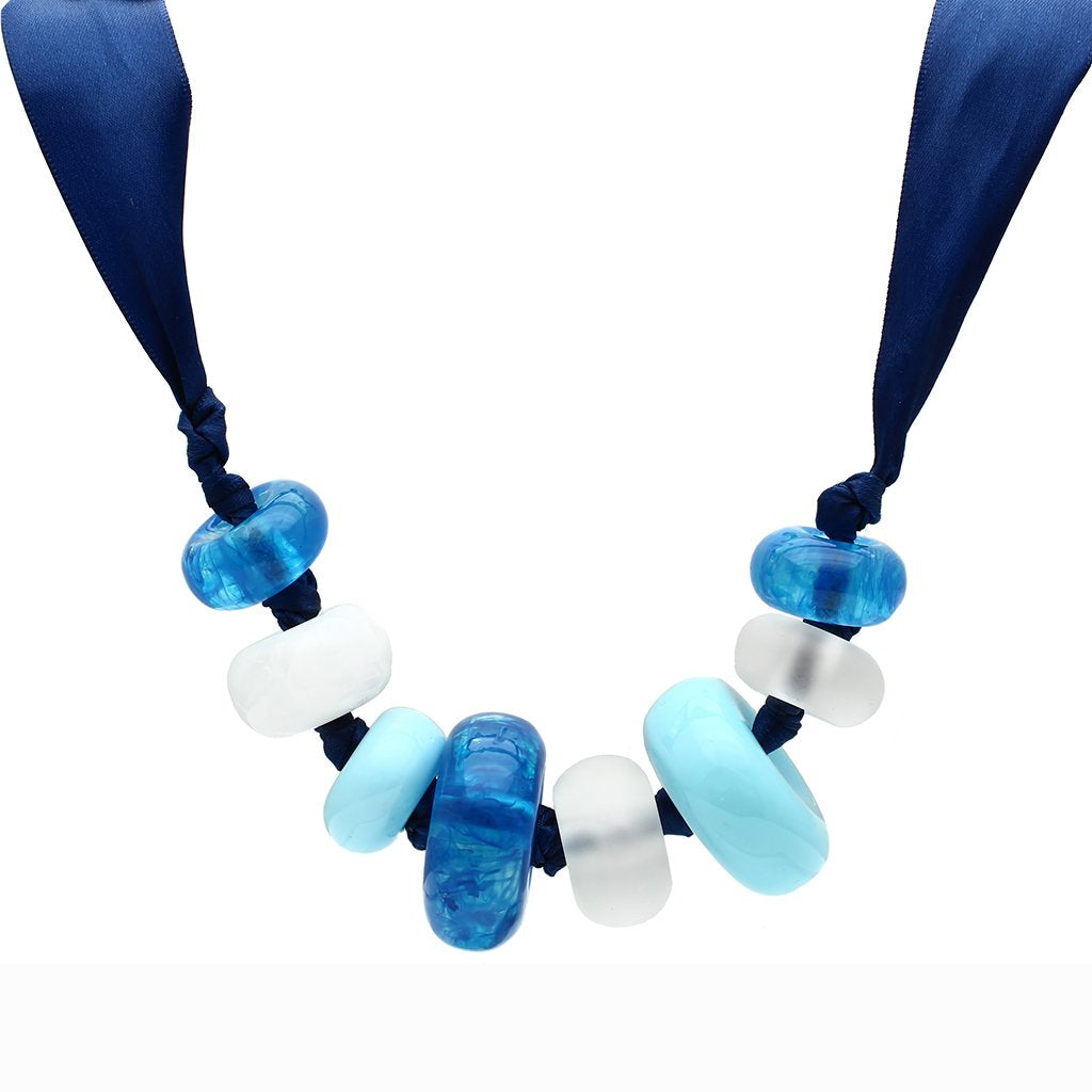 MAVL023 -  Resin Necklace with Synthetic Synthetic Stone in Multi Color