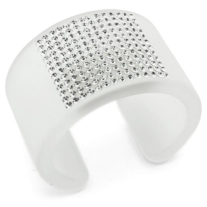MAVL026 -  Resin Bangle with Top Grade Crystal  in Clear