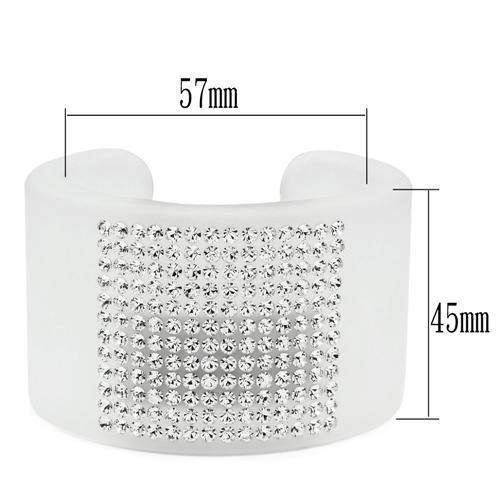 MAVL026 -  Resin Bangle with Top Grade Crystal  in Clear