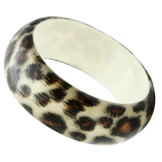 MAVL033 -  Resin Bangle with Synthetic Synthetic Stone in Animal pattern