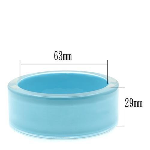 MAVL045 -  Resin Bangle with Synthetic Synthetic Stone in Sea Blue