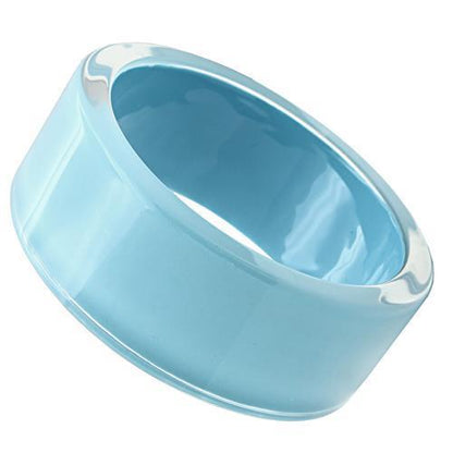 MAVL045 -  Resin Bangle with Synthetic Synthetic Stone in Sea Blue