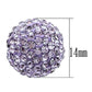 MAVL056 - Rhodium Brass Chain Pendant with Top Grade Crystal  in Light Amethyst