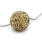 MAVL057 - Rhodium Brass Chain Pendant with Top Grade Crystal  in Topaz