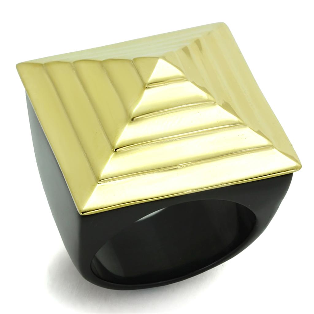 MAVL119 - IP Gold(Ion Plating) Stainless Steel Ring with No Stone